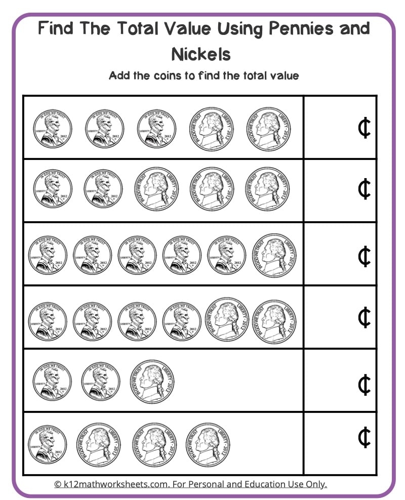 Counting Money Worksheets Free Identifying Coins Worksheets Teach Prints