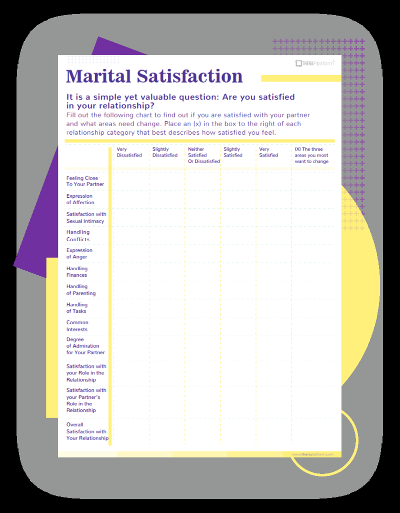 Couples Therapy Worksheets TheraPlatform Resources