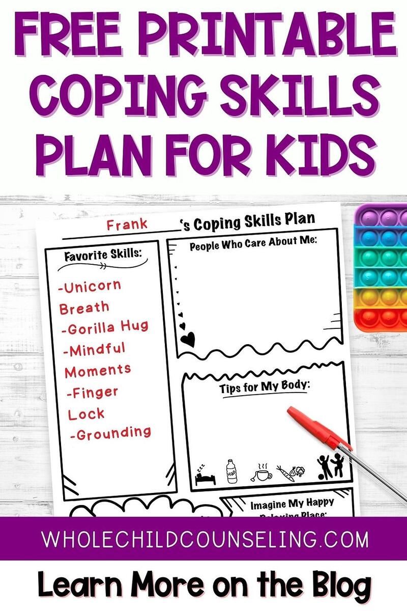 Creating A Coping Skills Plan With A Free Printable For Kids Creating A Coping Skills Plan With A Free Printable For Kids
