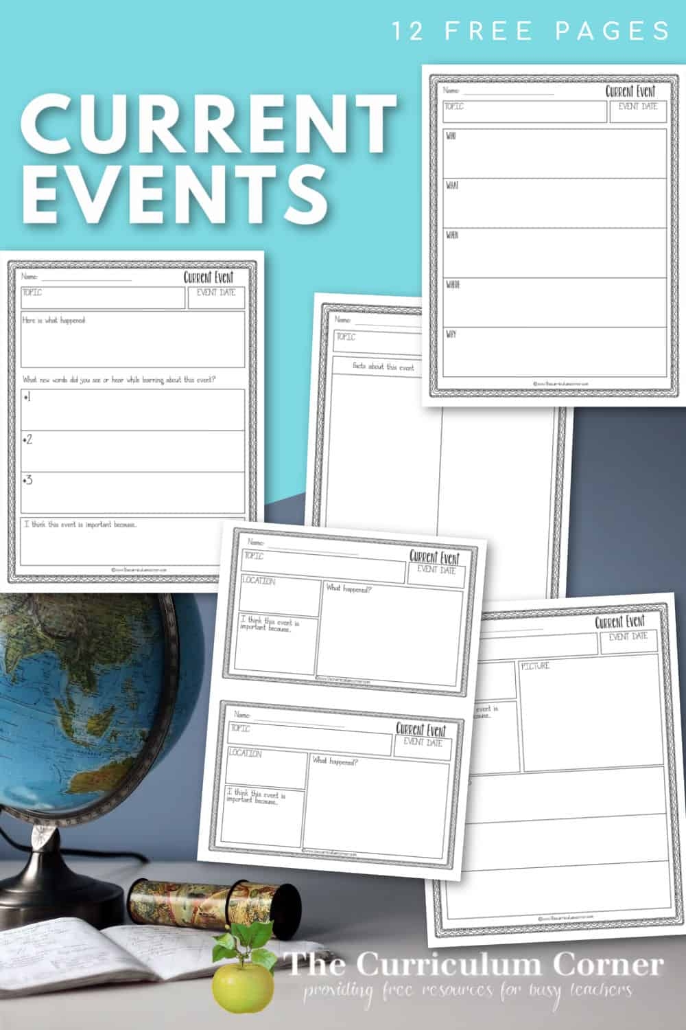 Current Events Worksheets The Curriculum Corner 4 5 6 Current Events Worksheets The Curriculum Corner 4 5 6