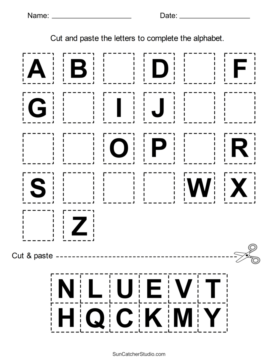 Cut And Paste Worksheets Printable Activities For Kids Free Printables Lettering SVG Files Tools Apps Free Custom Printable Handwriting Worksheet Templates Canva