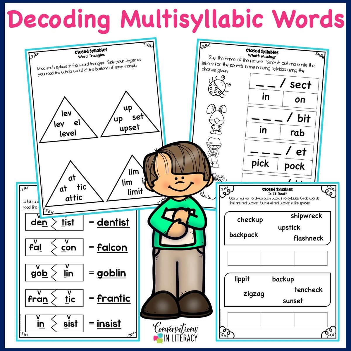 Decoding Multisyllabic Words In 2nd Grade Text Lucky Little Learners Worksheets Library