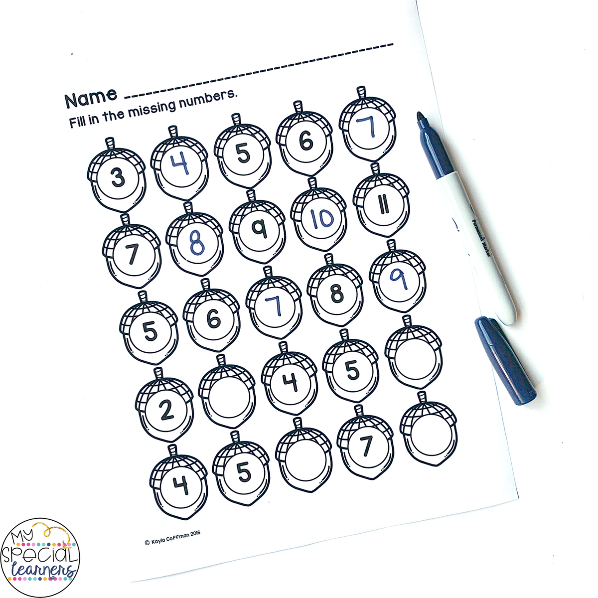 Differentiated Fall Math Worksheets For Elementary Special Education My Special Learners