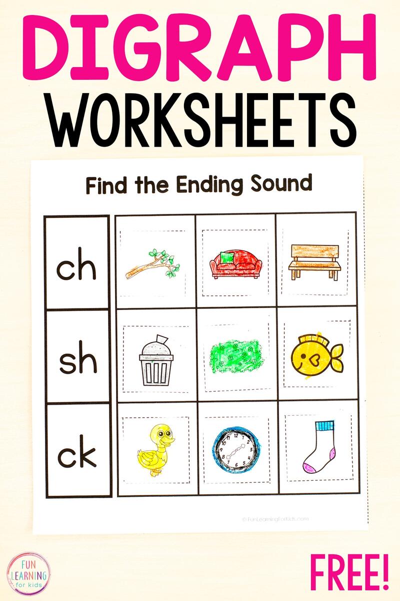 Beginning And Ending Digraph Practice Worksheets No Prep Phonics Activities Made By Teachers