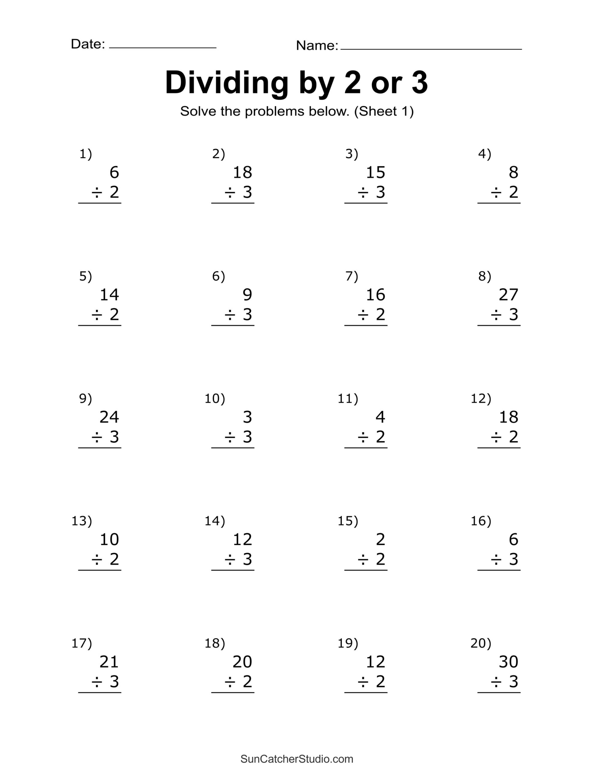 Division Worksheets Problems Free Printable Math Drills Free Printables Lettering SVG Files Tools Apps Basic Division Worksheets