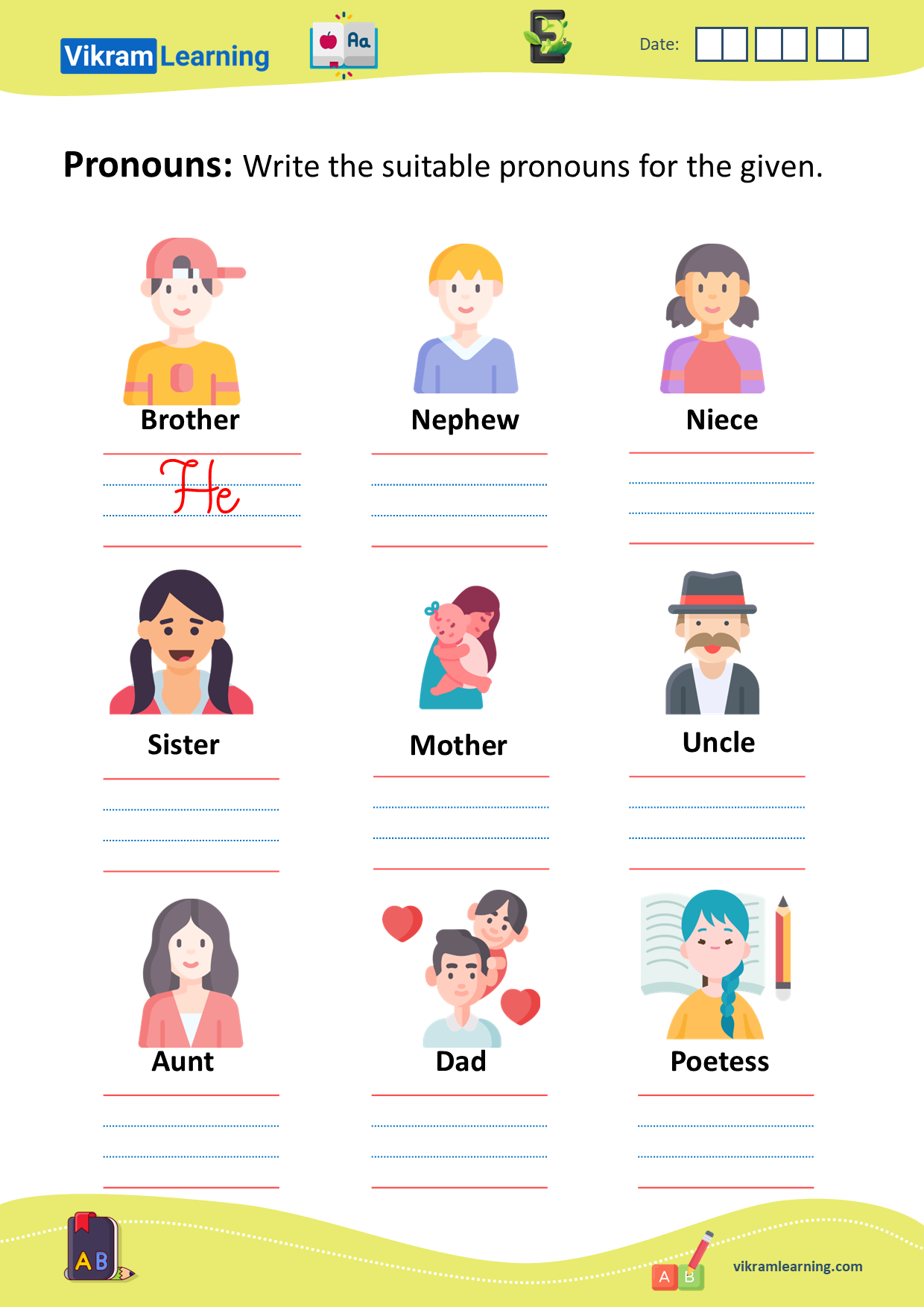 Download Possessive Adjectives Worksheets For Free Vikramlearning Download Possessive Adjectives Worksheets For Free Vikramlearning