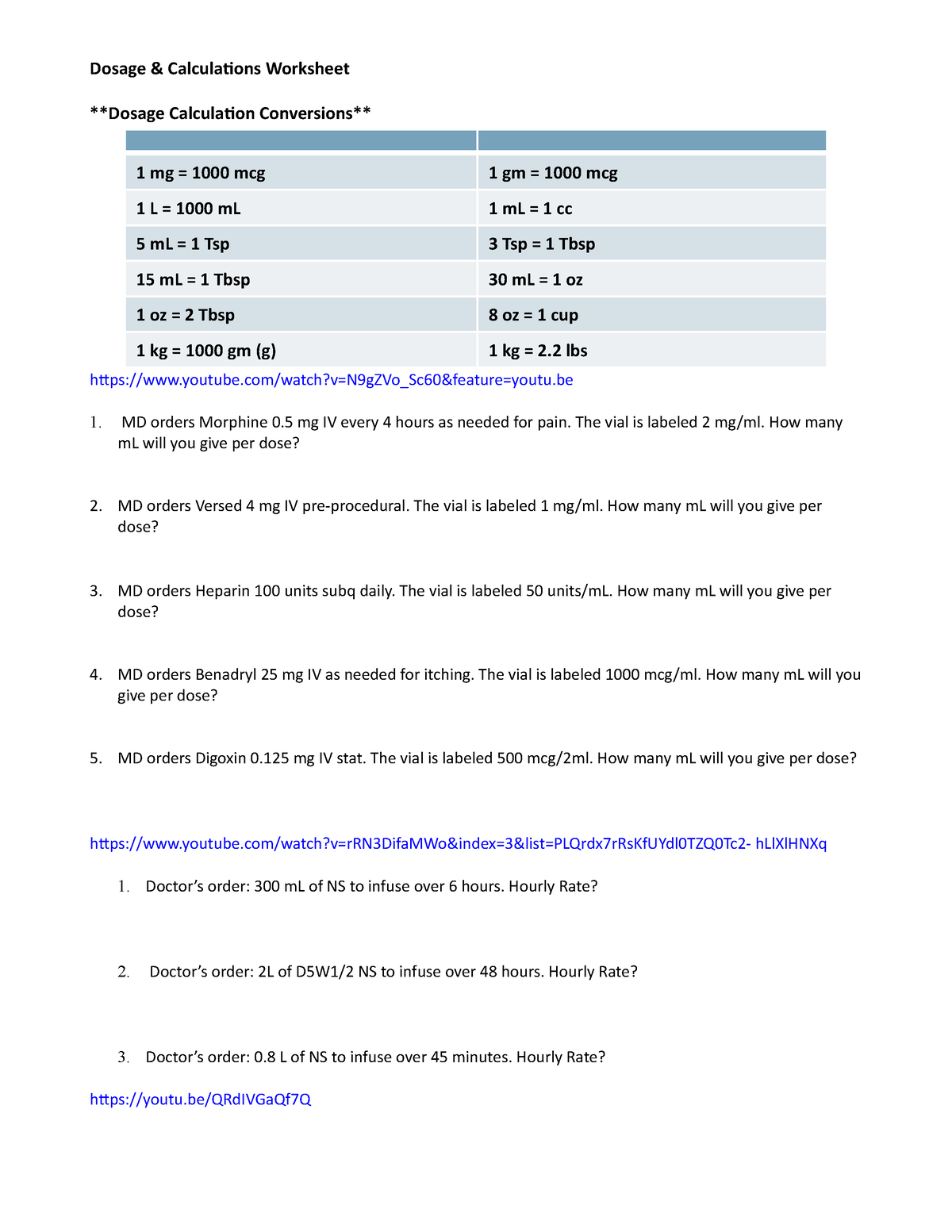 Drug Calculations Practice NCLEX Questions 100 Items Nurseslabs Worksheets Library Drug Calculations Practice NCLEX Questions 100 Items Nurseslabs Worksheets Library