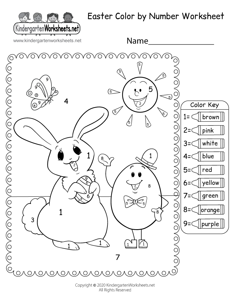 Easter Color By Number Worksheet Free Printable Digital PDF Easter Worksheets Skip To My Lou