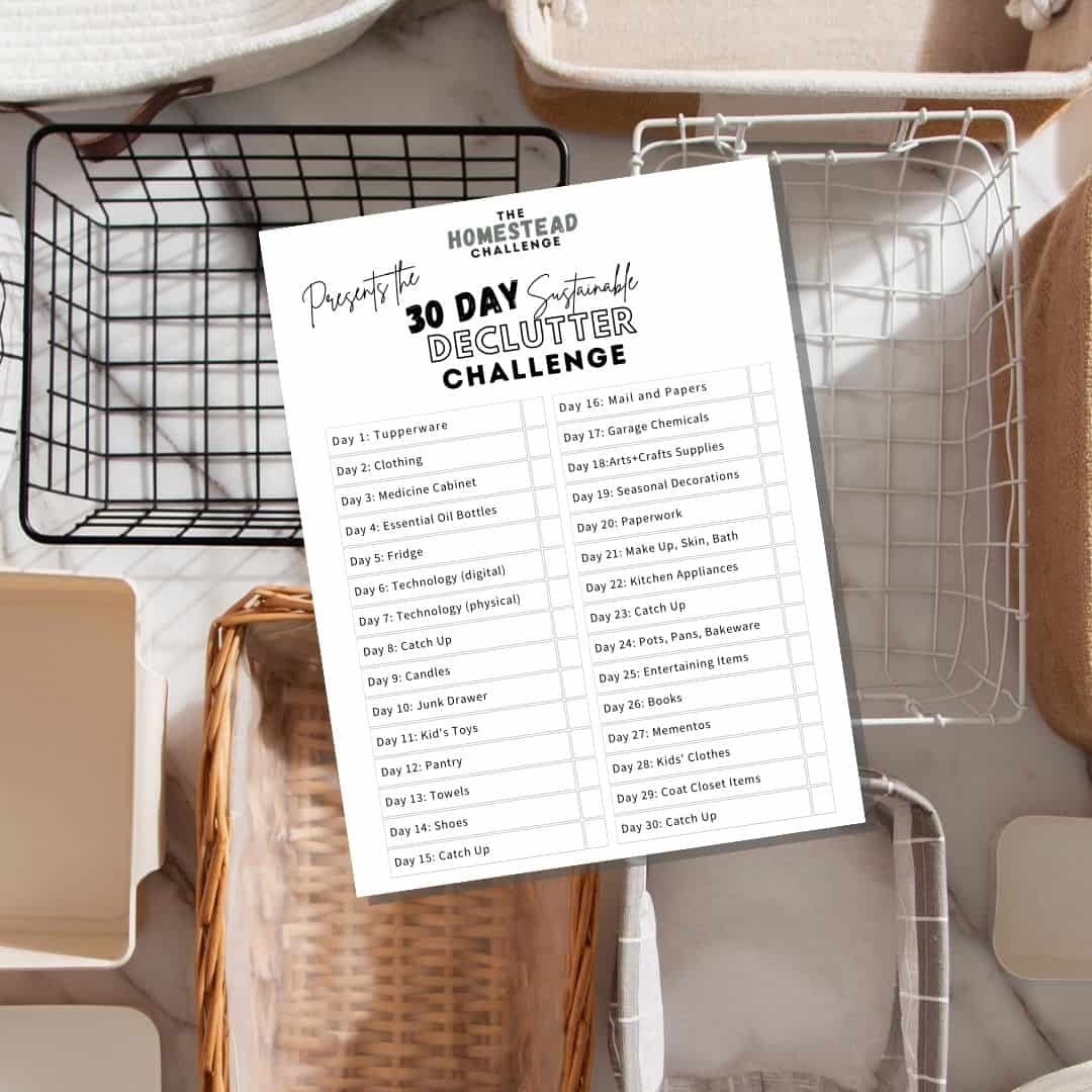 Eco Friendly Printable 30 Day Declutter Challenge The Homestead Challenge