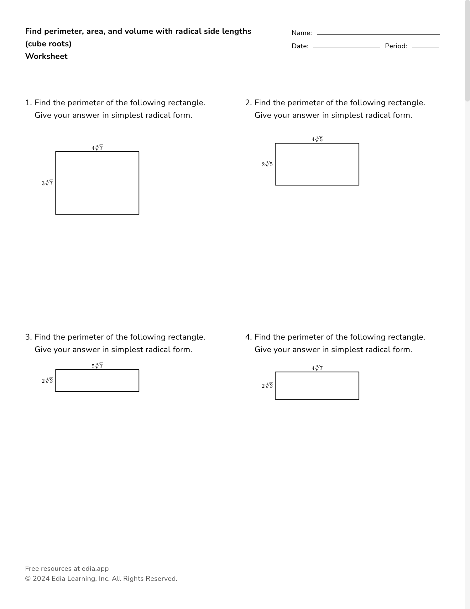 Edia AI Platform For Student Outcomes 5th Grade Volume Worksheets