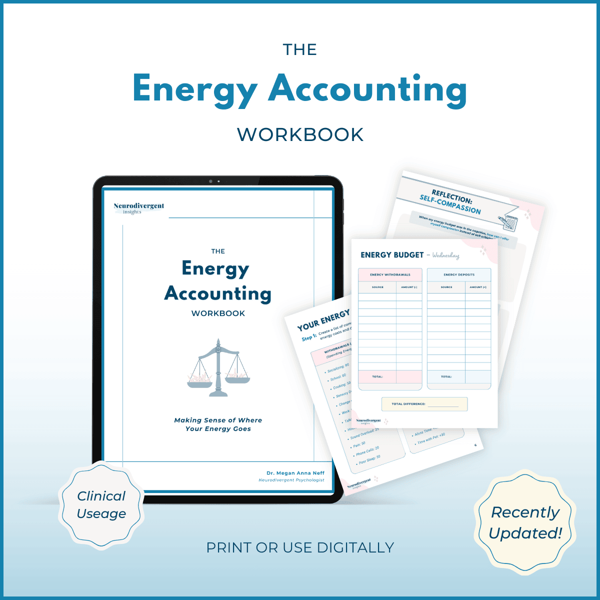 Energy Accounting Workbook Clinical Guide NDI