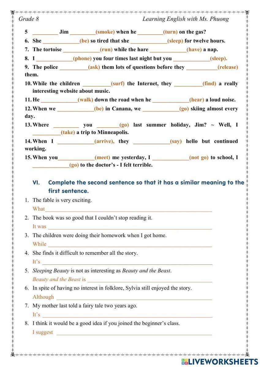 English 8 Unit 6 Grammar Worksheet Worksheets Library English 8 Unit 6 Grammar Worksheet Worksheets Library