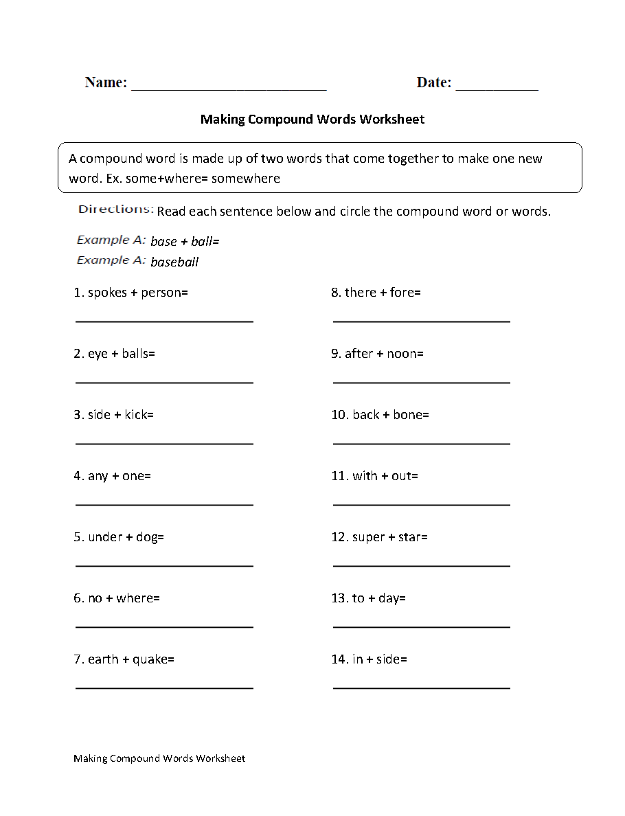 Englishlinx Compound Words Worksheets Englishlinx Compound Words Worksheets
