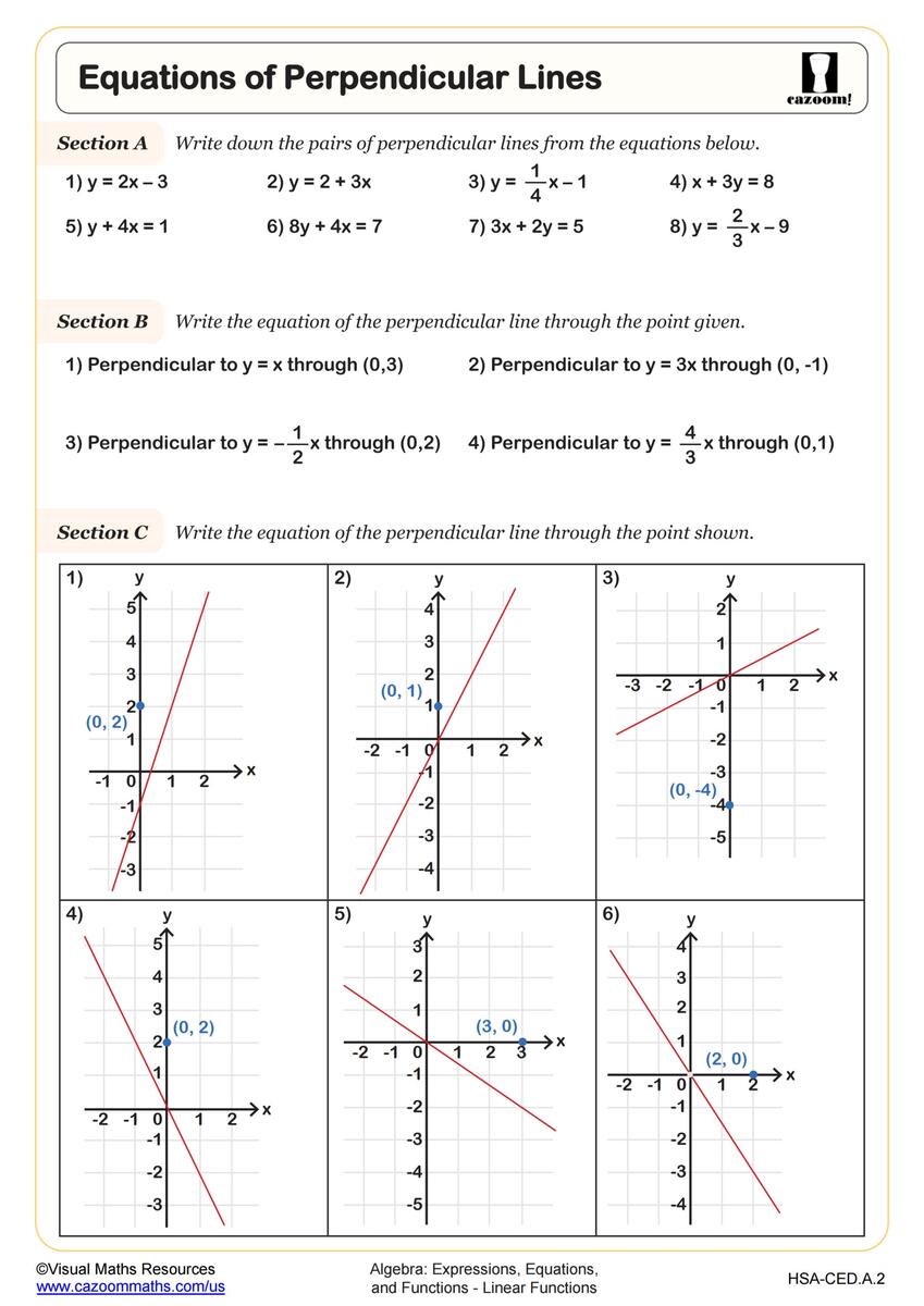 Equations Of Perpendicular Lines Worksheet PDF Printable Algebra Worksheet Cazoom Math Equations Of Perpendicular Lines Worksheet PDF Printable Algebra Worksheet Cazoom Math