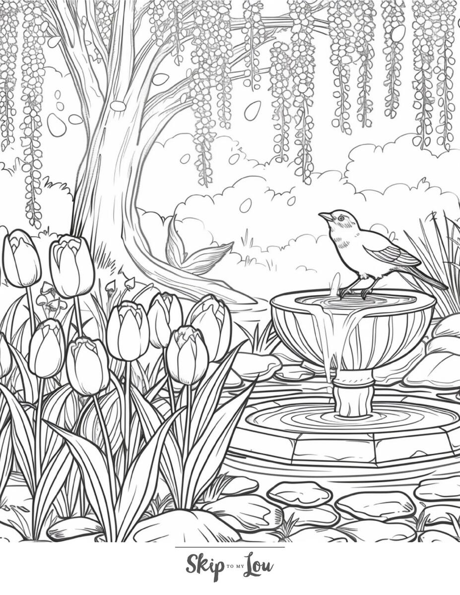 Fabulous Free Gardening Coloring Pages Skip To My Lou HOUSE In The Garden 5 5 ESL Worksheet By Robirimini
