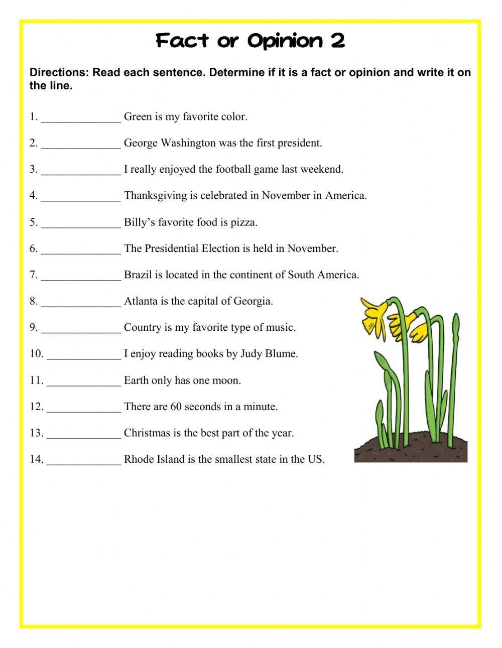 Fact And Opinion 2 Worksheet Worksheets Library Reading Worksheets Fact And Opinion Worksheets