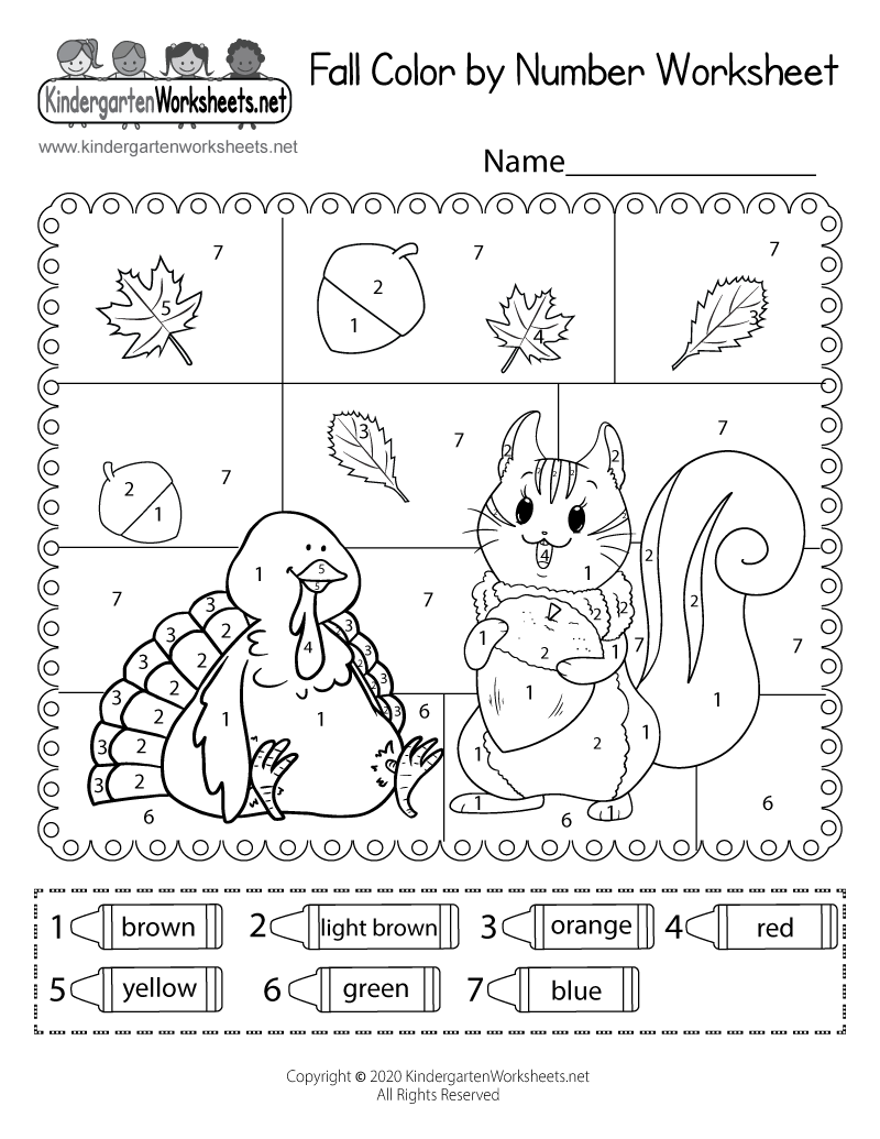 Fall Color By Number Worksheet Free Printable Digital PDF Fall Color By Number Printables For Kids Cute Coloring Pages For Kids
