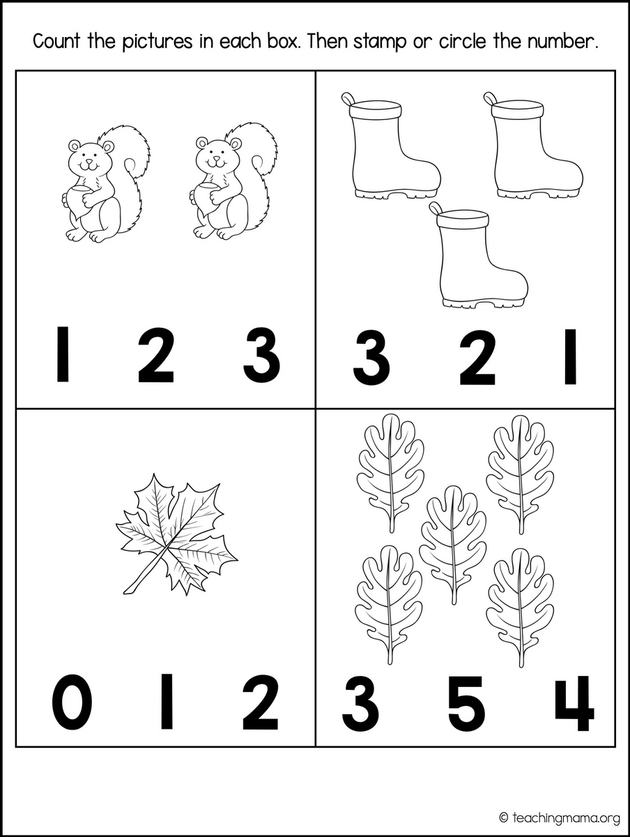 Fall Math Packet For Preschoolers Free Penguin Math Worksheet L Printable For Preschool