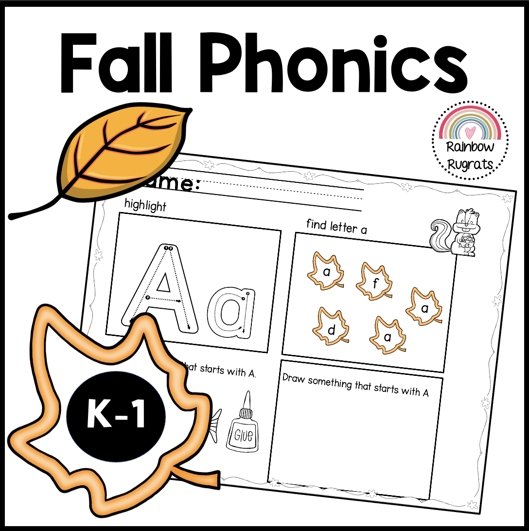 Fall Phonics Worksheets Classful