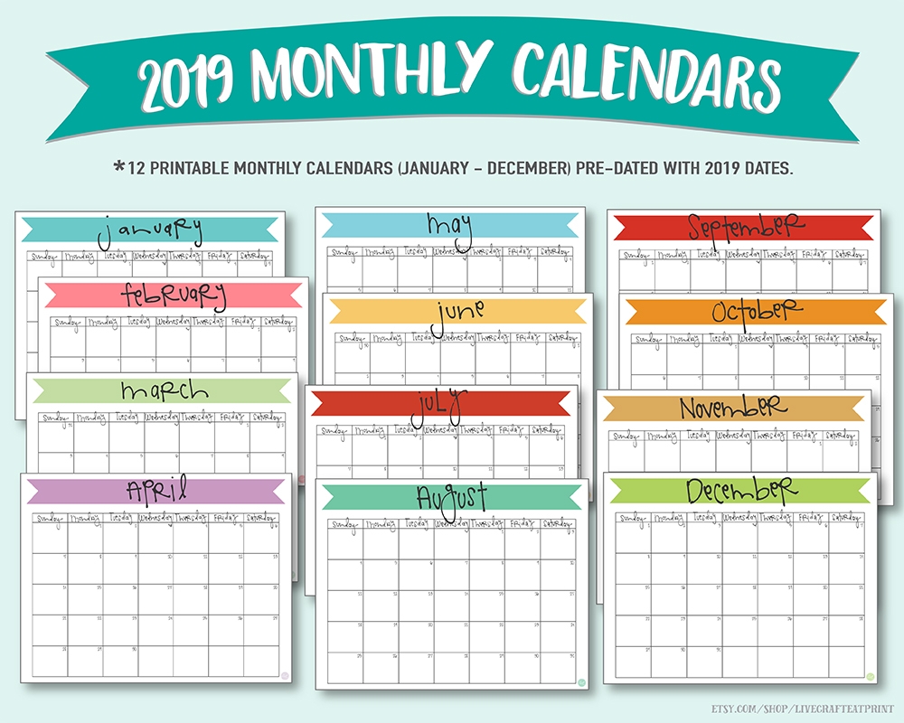 February 2019 Calendar Free Printable Live Craft Eat
