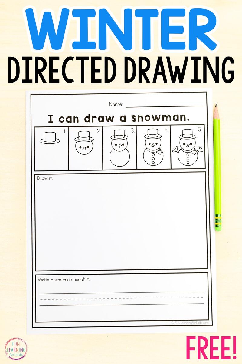 Festive Winter Directed Drawing Worksheets Festive Winter Directed Drawing Worksheets