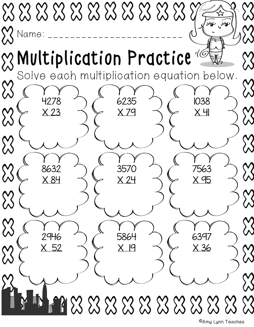 Fifth Grade Worksheets Bundle 500 Standards Aligned Printables Made By Teachers FREE PRINTABLE MULTIPLICATION WORKSHEETS WonkyWonderful