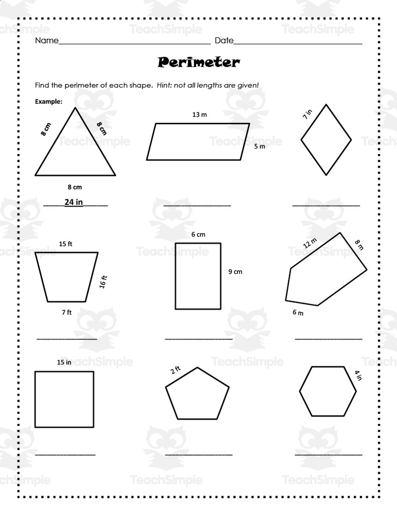 Finding Area And Perimeter Worksheet By Teach Simple Area And Perimeter Of Composite Shapes K12 Math Worksheets