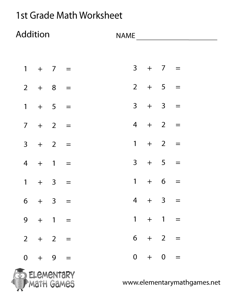 First Grade Simple Addition Worksheet Practice Addition Subtraction 1st Grade Math Worksheet Catholic TheCatholicKid