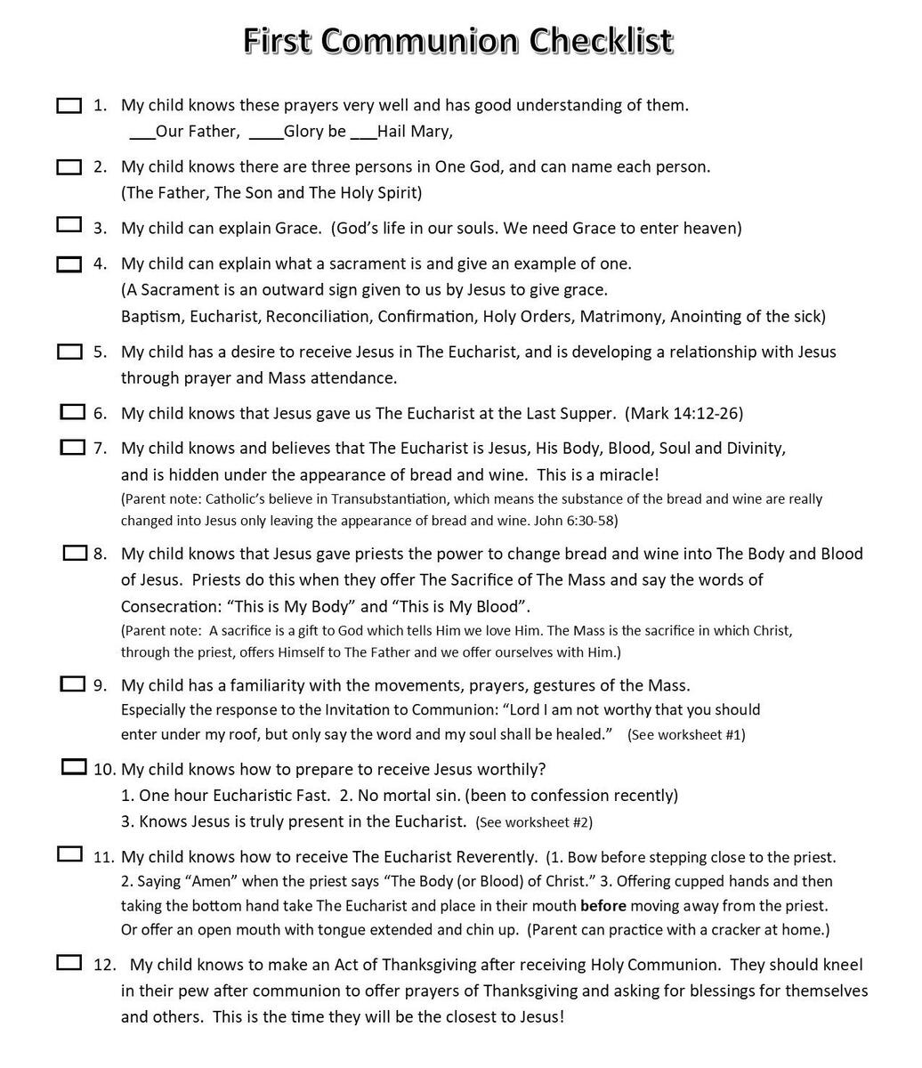 First Holy Communion Preparation St Bartholomew St Joseph Printable Free First Communion Coloring Page