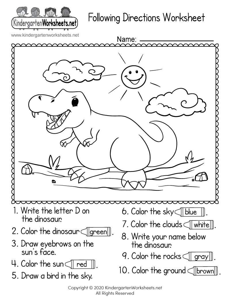 Following Directions Worksheet Free Printable Digital PDF Printable Following Directions Worksheets
