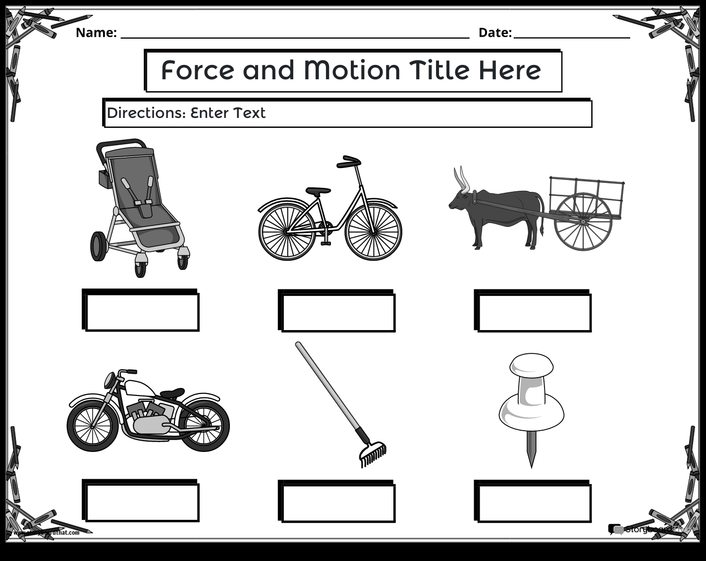 Force And Motion Worksheets Create With Storyboard That Force And Motion Unit With Mini Book STEM Projects Worksheets Made By Teachers