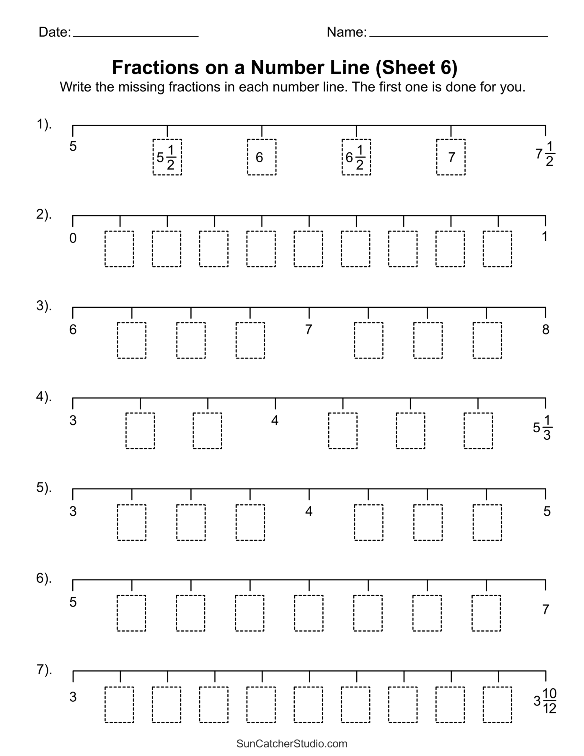 Fractions On A Number Line Printable Worksheets Free Printables Lettering SVG Files Tools Apps Fractions On Number Line Worksheets