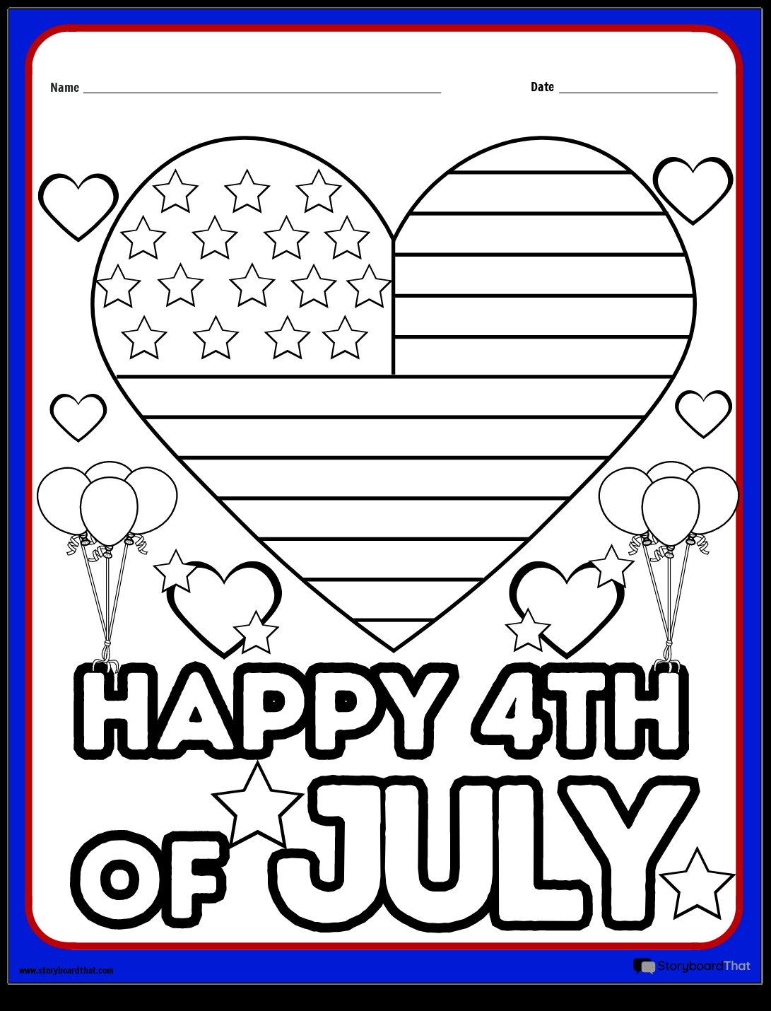Free 4th Of July Worksheets For 2025 Storyboard That