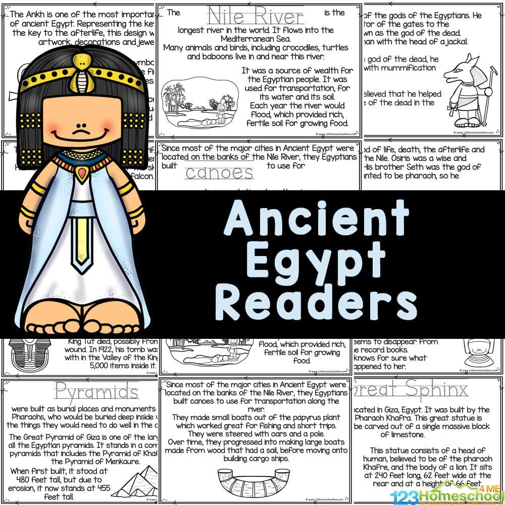 FREE Ancient Egypt Printable Reader For Kids MUMMIES KING TUT ESL Worksheet By Giny00