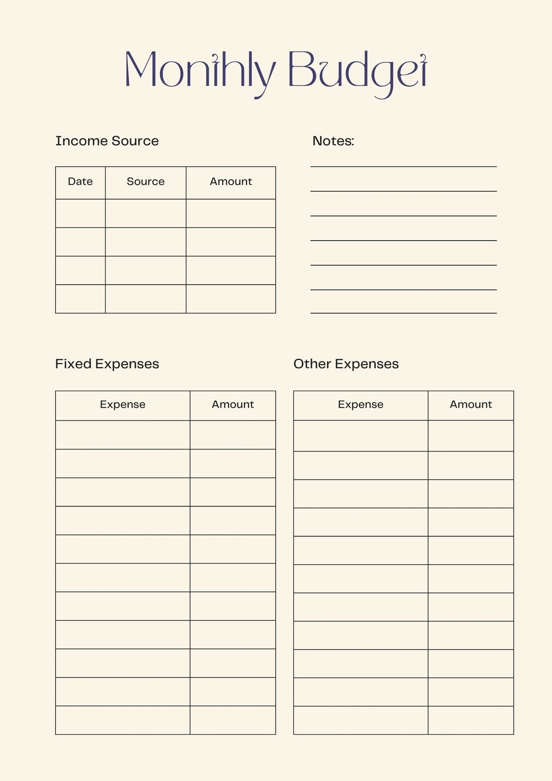 Free And Customizable Budget Templates Canva Free Printable Budget Worksheets For Family Finances