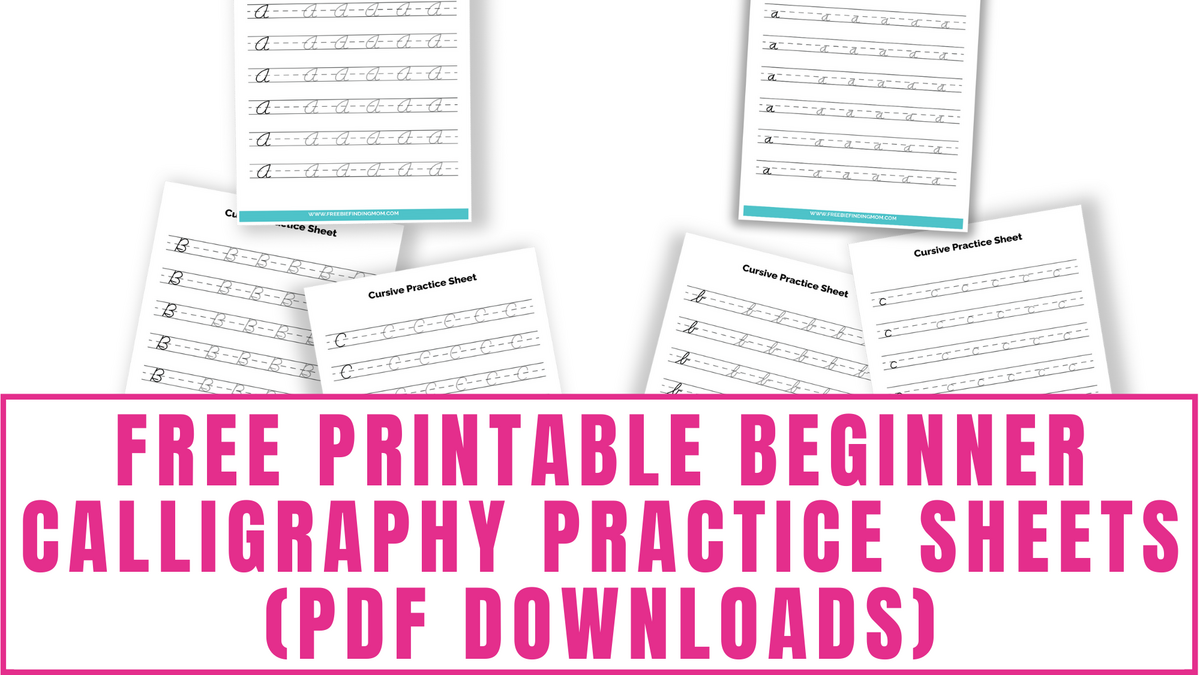 Free Beginner Calligraphy Practice Sheets PDFs Beginner Printable Calligraphy Practice Sheets Printable Party Favors