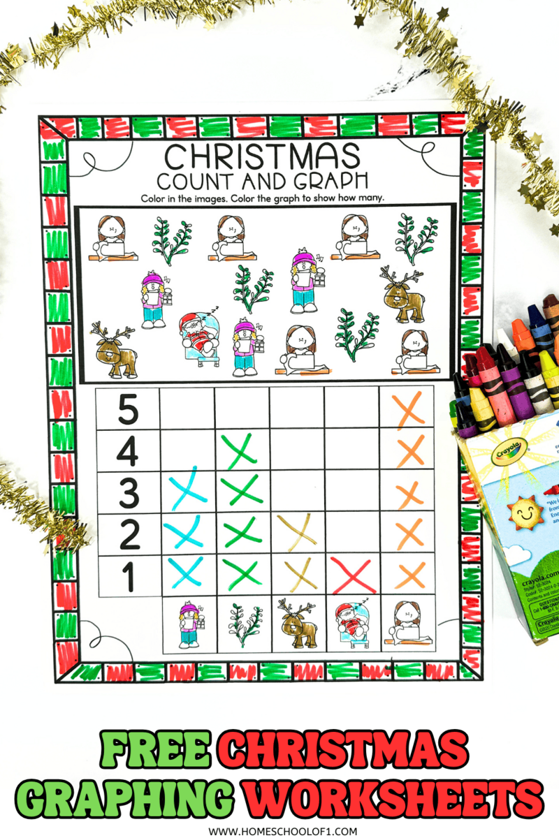 Free Christmas Graphing Worksheets Count Color Free Christmas Graphing Worksheets Count Color