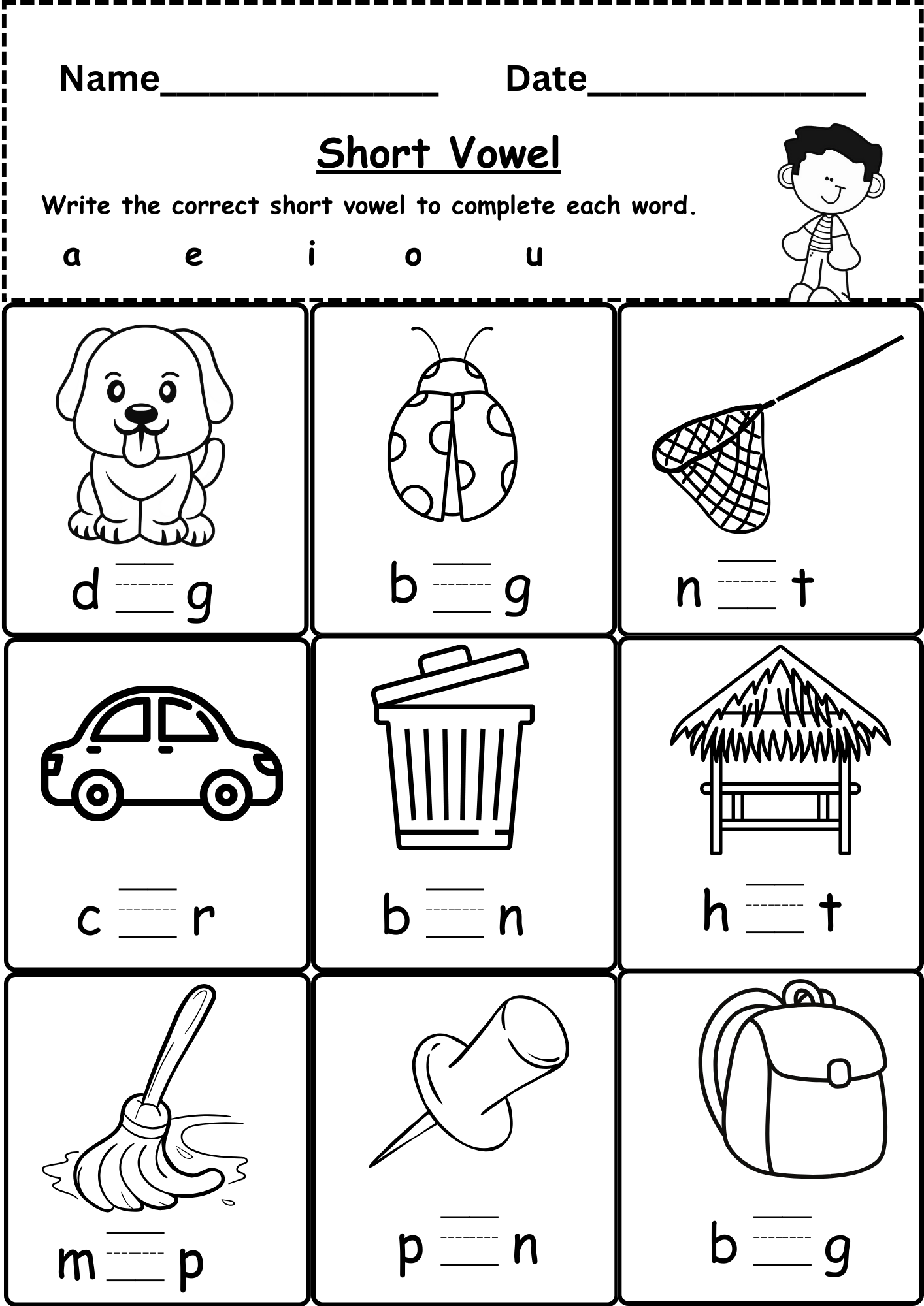 Free CVC Worksheet Kindergarten Downloadable Worksheets 20 Free CVC Words Worksheets Teach Prints