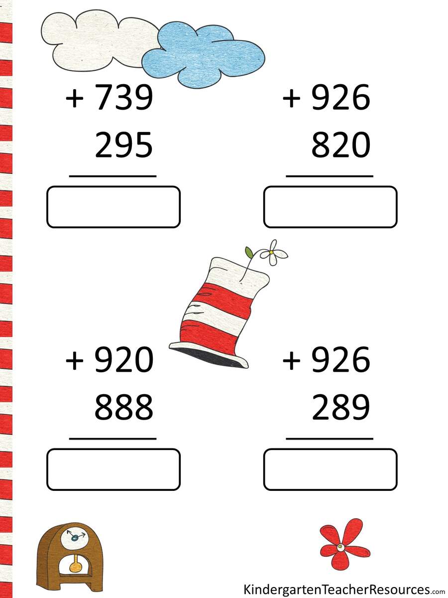 Free Dr Seuss Printable Math Pack For Grades K 1st