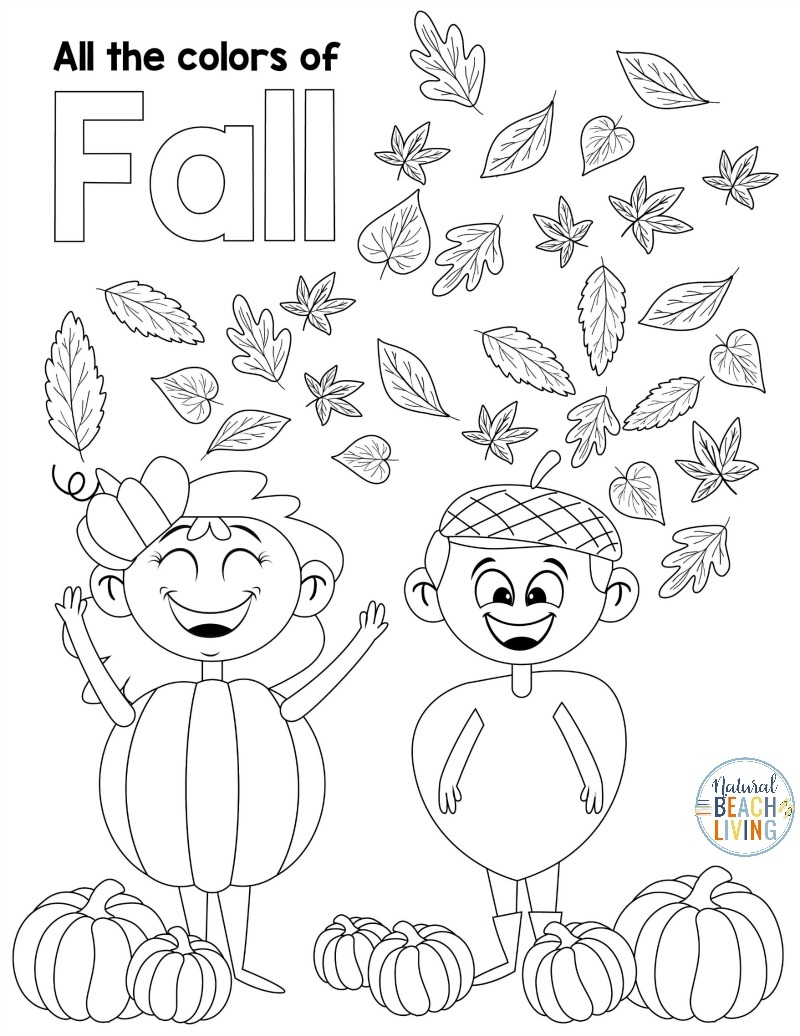 Free Fall Printables For Preschool And Kindergarten Natural Beach Living Fall Color By Number Worksheet Free Printable Digital PDF