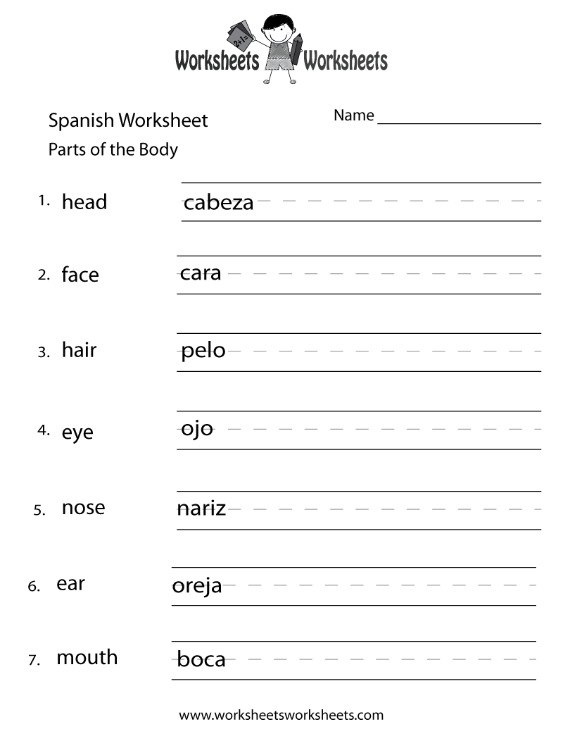 Free Free Printable Spanish Worksheet Download Free Free Printable Spanish Worksheet Png Images Free Worksheets On Clipart Library
