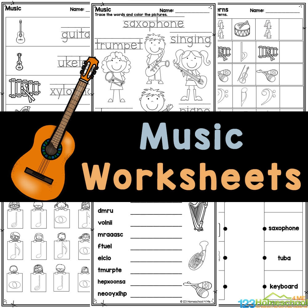 FREE Fun Music Worksheets Musical Instruments Theory More Orchestra Instrument Family Coloring Pages Worksheets No Prep Activity For Music Education Sing Play Create