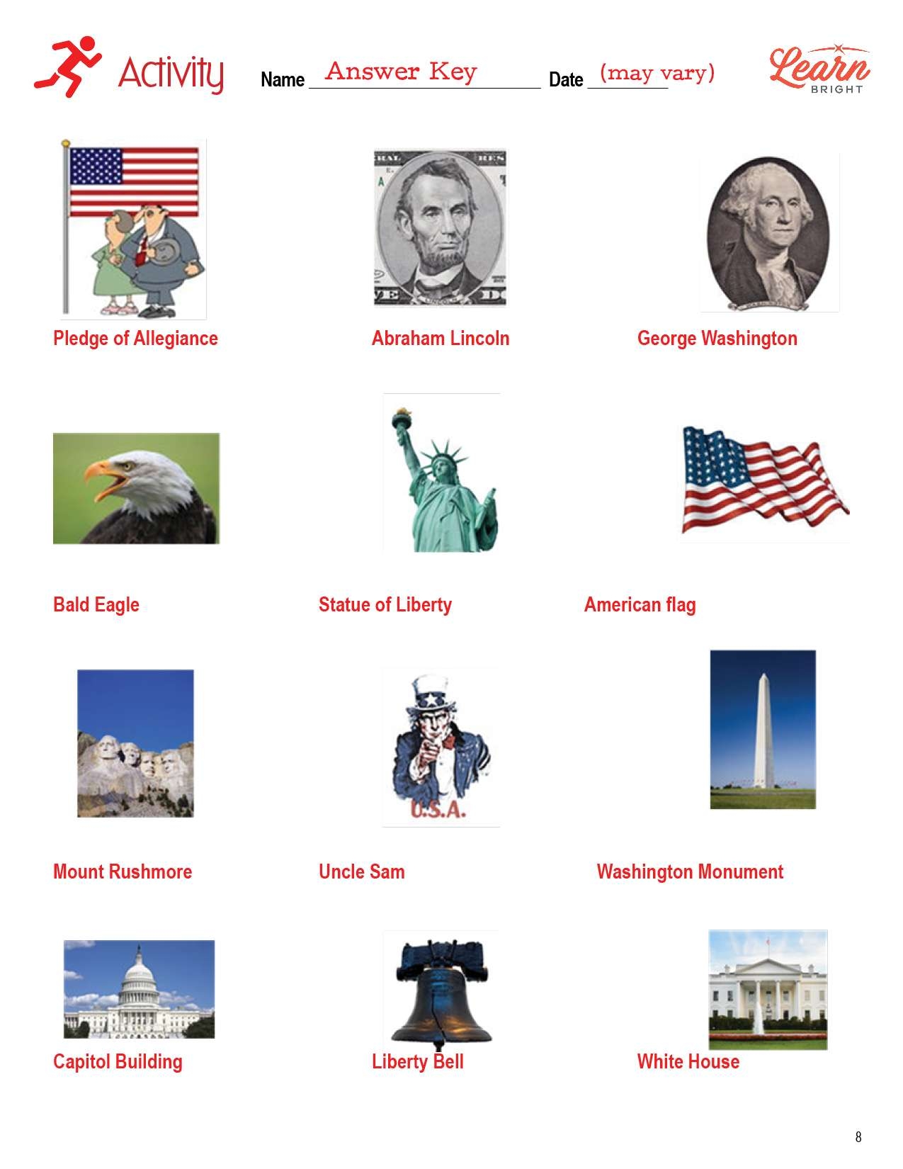 FREE Patriotic American Symbols For Kids Readers To Color And Worksheets Library FREE Patriotic American Symbols For Kids Readers To Color And Worksheets Library
