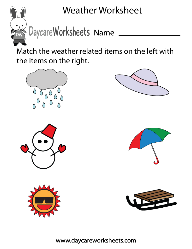 Weather Worksheet For Kids Worksheets Worksheets