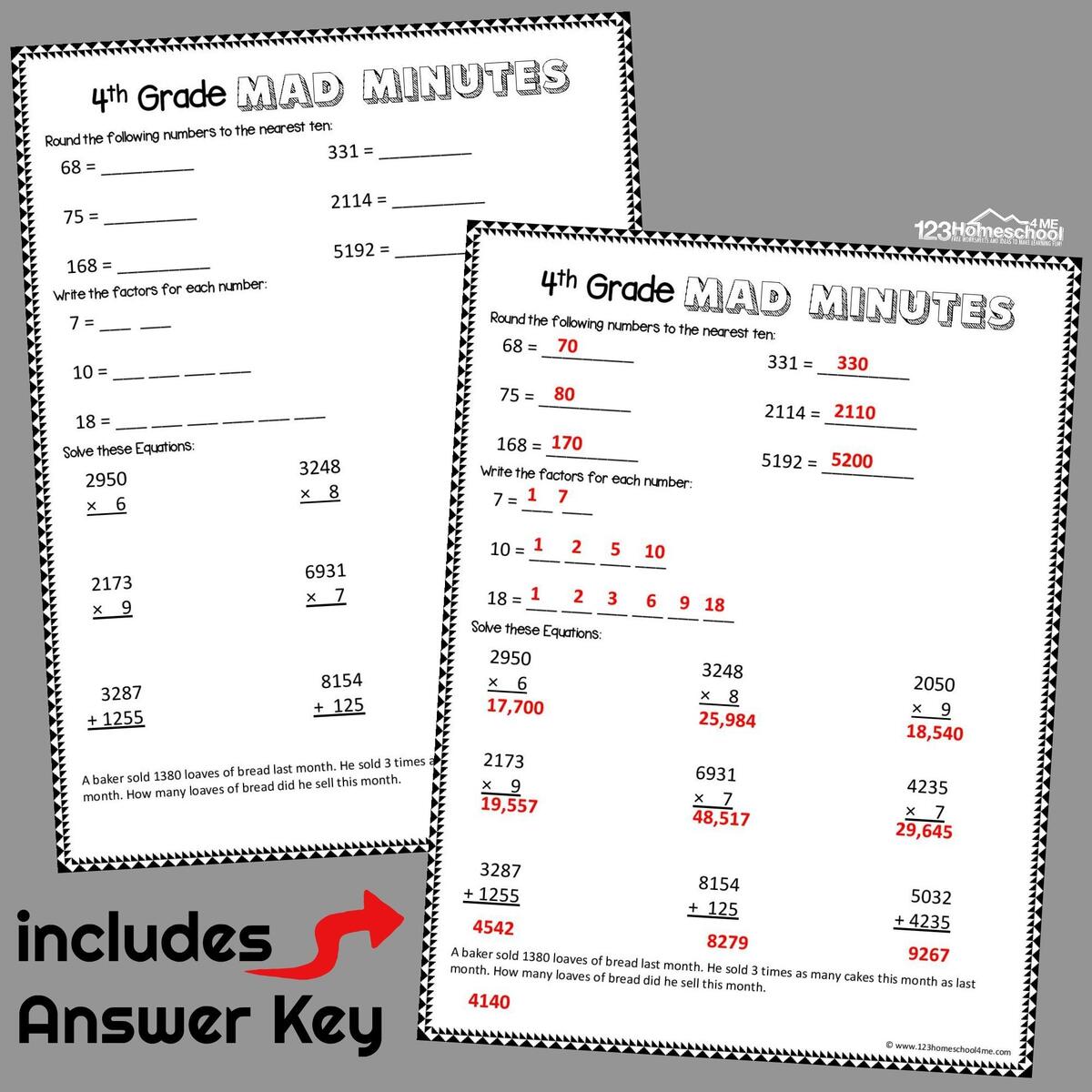 FREE Printable 4th Grade Math Worksheets Pdf FREE Printable 4th Grade Math Worksheets Pdf