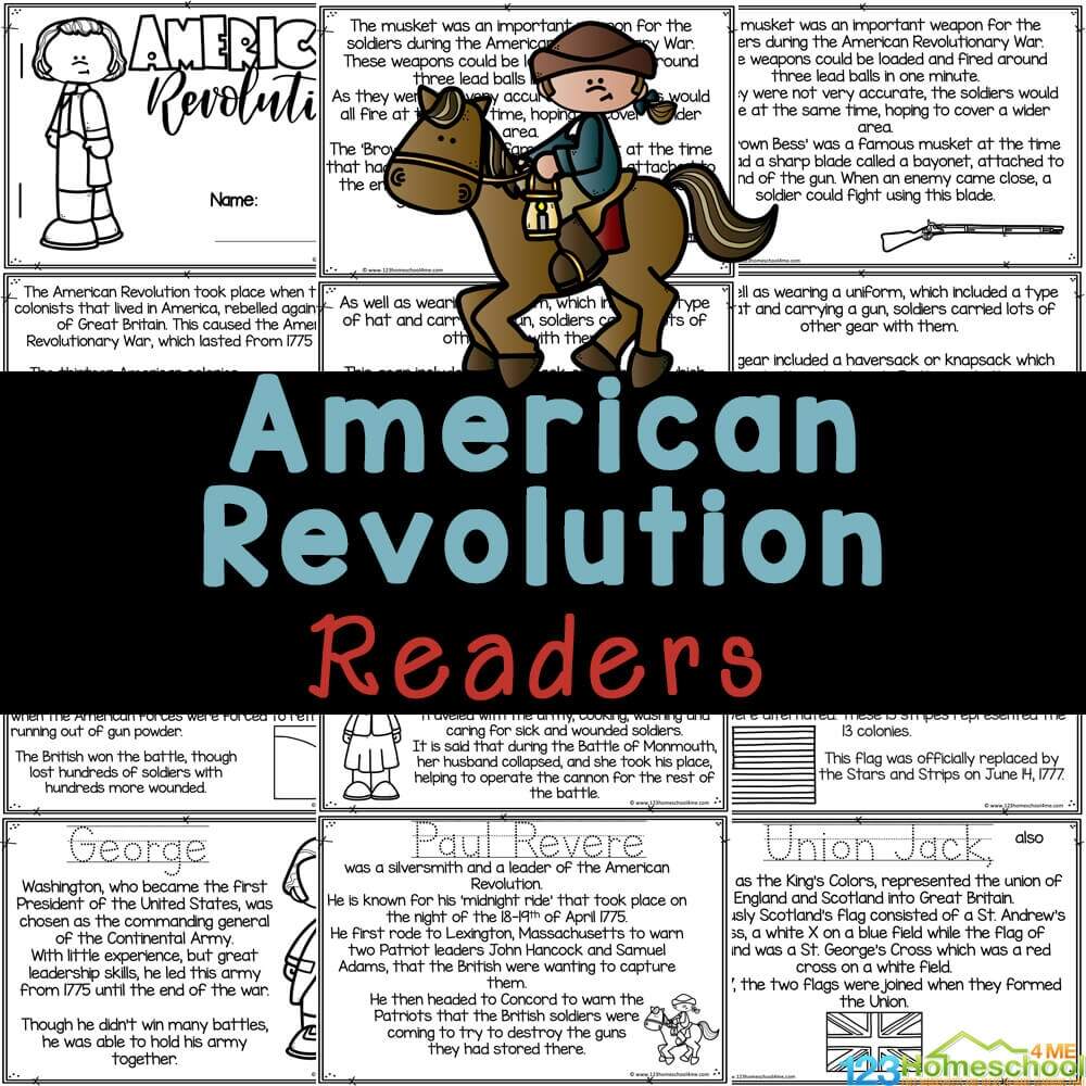 FREE Printable American Revolutionary War For Kids Reader The American Revolution Worksheet WordMint