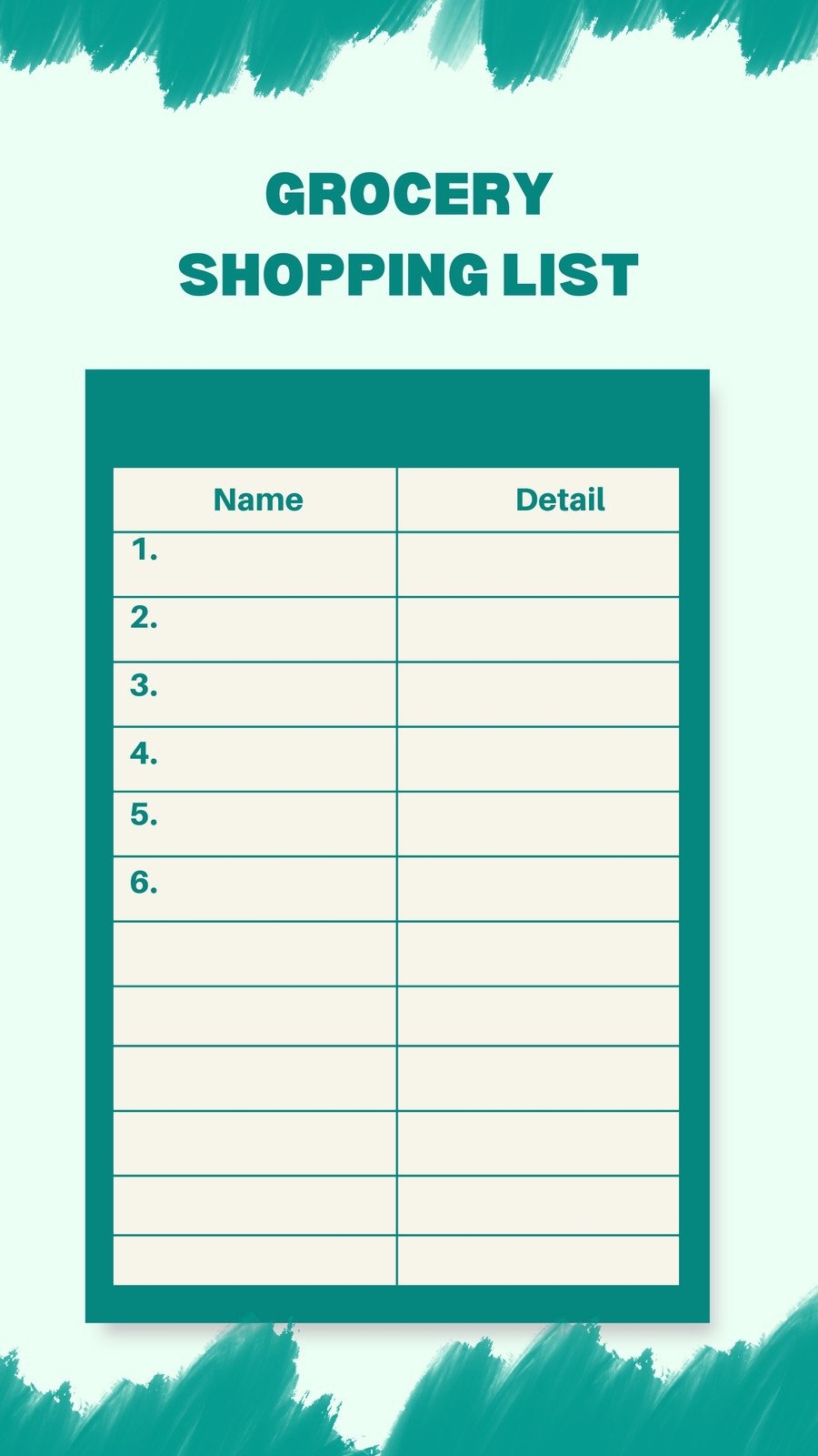 Free Printable And Customizable Grocery List Templates Canva Free Printable And Customizable Grocery List Templates Canva