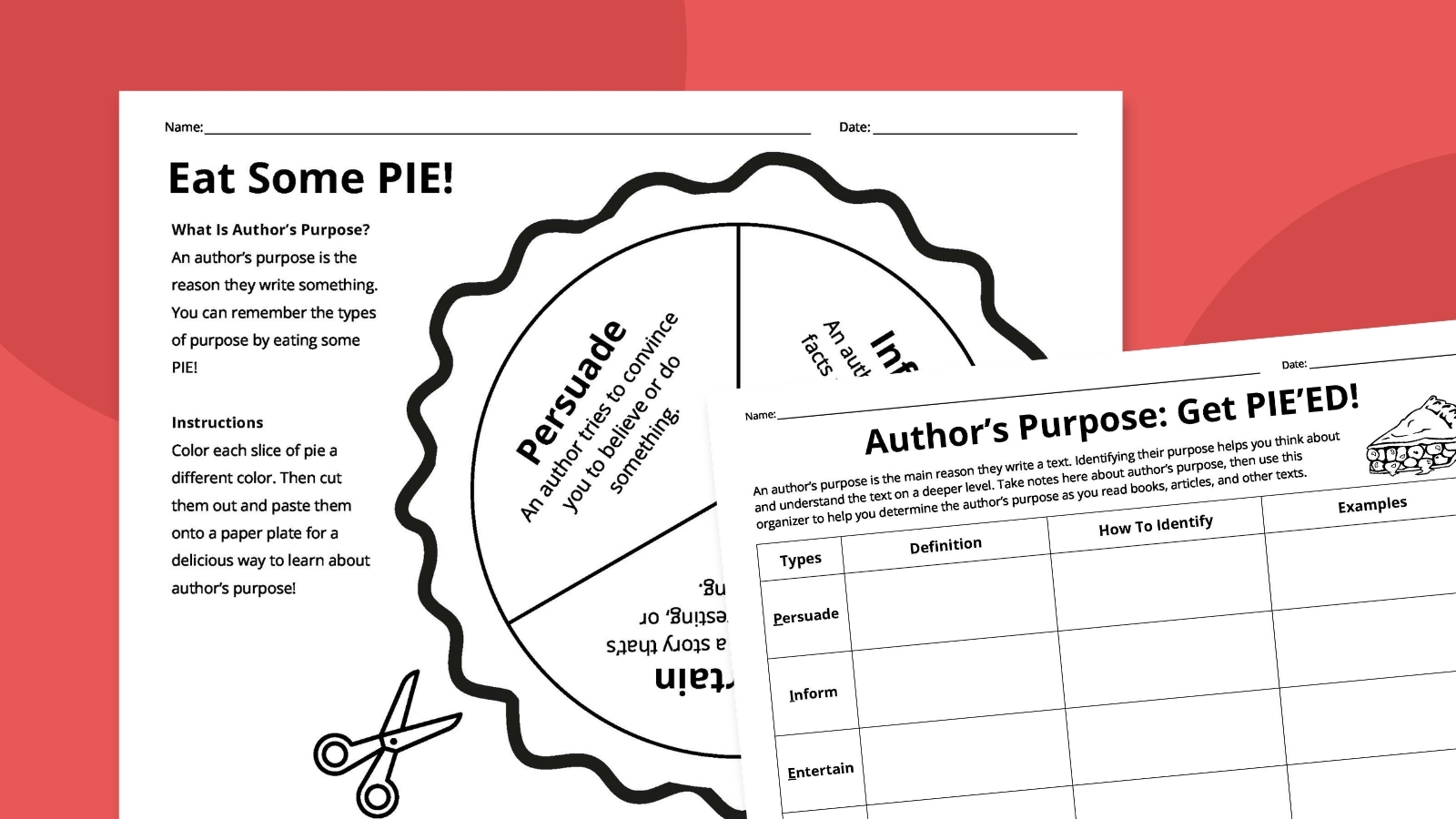 Free Printable Author S Purpose Worksheet Bundle 3 Activities We Are Teachers Englishlinx Author S Purpose Worksheets