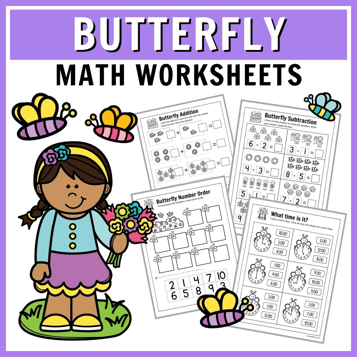 Free Printable Butterfly Math Worksheets Fun Engaging Activities