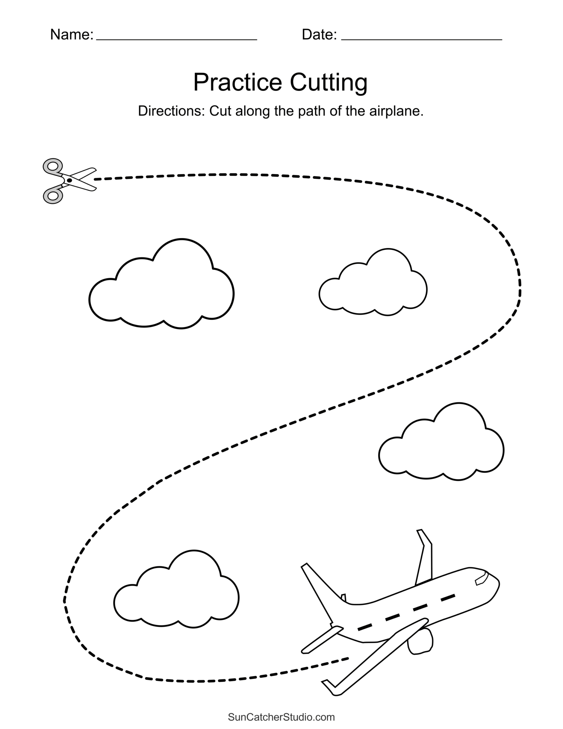 Free Printable Cutting Worksheets For Preschoolers Free Printables Lettering SVG Files Tools Apps Cut Practice Sheets Free Printable Preschool Worksheets